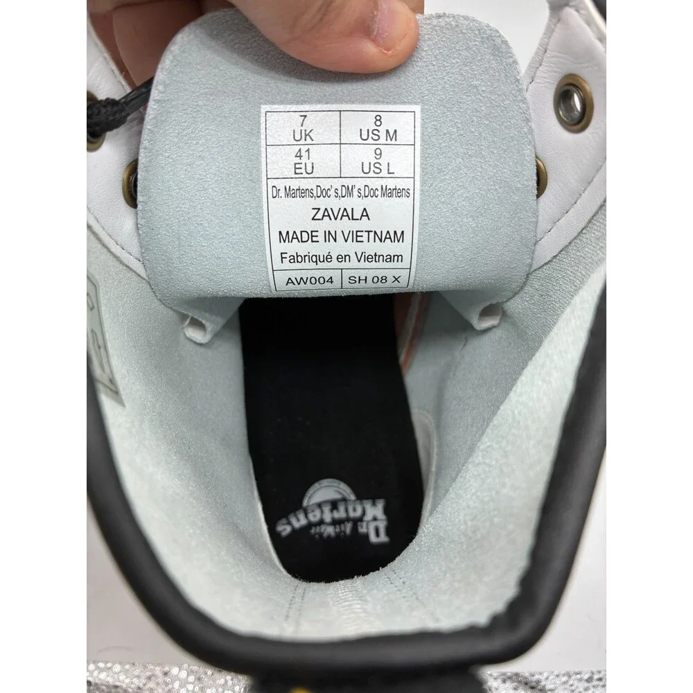 NEW Dr. Martens Zavala White Canvas Lace-Up Boots US Women's 9, EU 41 - Picture 6 of 6